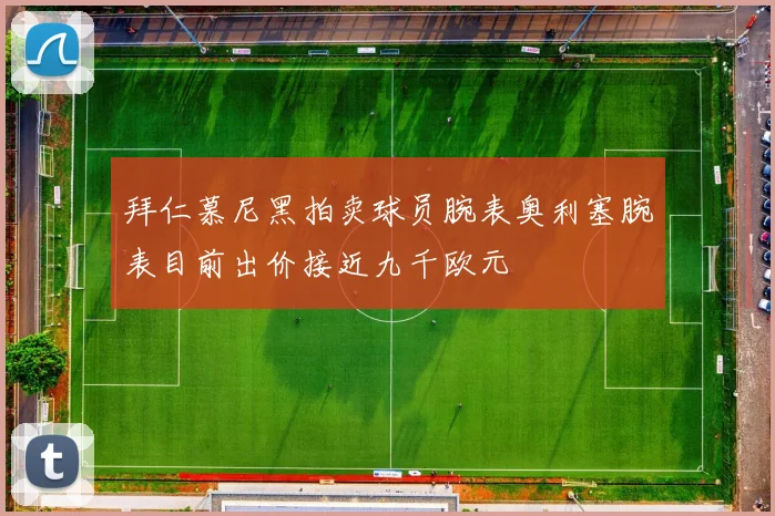 拜仁慕尼黑拍卖球员腕表奥利塞腕表目前出价接近九千欧元